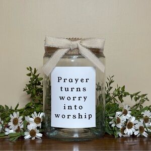 Prayer Jar - Christian Home Decor - Spiritual Tool - Faith Gift - Spiritual Tool